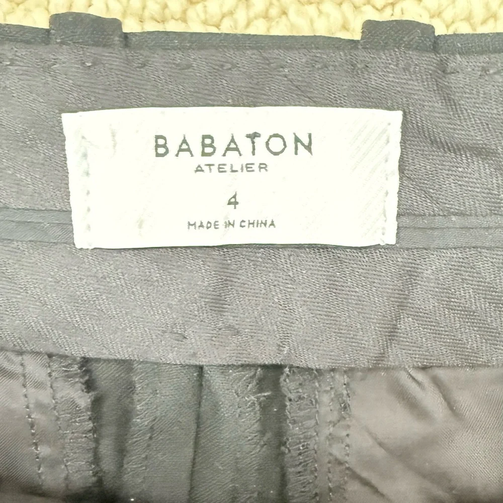 Aritzia Babaton Black Pleated Wide-Leg High-Rise Pants Quiet Luxury Office EUC - Picture 7 of 10